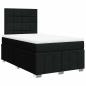 Preview: Boxspringbett mit Matratze Schwarz 120x190 cm Stoff