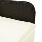 Preview: 5-tlg. Garten-Bistro-Set mit Kissen Schwarz Poly Rattan