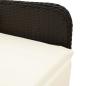Preview: 5-tlg. Garten-Bistro-Set mit Kissen Schwarz Poly Rattan