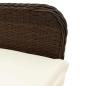 Preview: 11-tlg. Garten-Bistro-Set mit Kissen Braun Poly Rattan