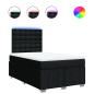 Preview: Boxspringbett mit Matratze Schwarz 120x190 cm Stoff