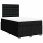 Preview: Boxspringbett mit Matratze Schwarz 120x190 cm Stoff