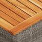 Preview: 2-tlg. Garten-Sofagarnitur mit Kissen Grau Poly Rattan Akazie