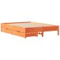 Preview: Massivholzbett ohne Matratze Wachsbraun 160x200 Kiefernholz