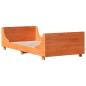 Preview: Massivholzbett ohne Matratze Wachsbraun 100x200 Kiefernholz