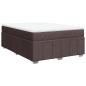 Preview: Boxspringbett mit Matratze Dunkelbraun 160x200 cm Stoff