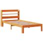 Preview: Massivholzbett ohne Matratze Wachsbraun 100x200 Kiefernholz