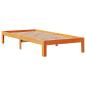 Preview: Massivholzbett ohne Matratze Wachsbraun 100x200 Kiefernholz