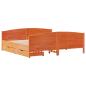 Preview: Massivholzbett ohne Matratze Wachsbraun 160x200 Kiefernholz