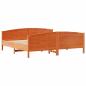 Preview: Massivholzbett ohne Matratze Wachsbraun 160x200 Kiefernholz