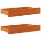Preview: Massivholzbett ohne Matratze Wachsbraun 160x200 Kiefernholz