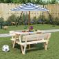 Preview: ARDEBO.de - Sonnenschirm für Kinder mit Holzmast Ø120x140 cm