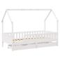 Preview: Kinderbett mit Schubladen 80x200 cm Massivholz Kiefer