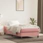 Preview: ARDEBO.de - Taschenfederkernmatratze Mittel Rosa 90x220x20 cm Samt