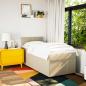 Preview: Boxspringbett mit Matratze Creme 100x200 cm Stoff