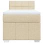 Preview: Boxspringbett mit Matratze Creme 100x200 cm Stoff