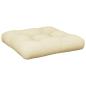 Preview: Palettenkissen Creme 58x58x10 cm Stoff