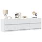 Preview: ARDEBO.de - TV-Schrank mit LED-Beleuchtung Weiß 180x34x50 cm Holzwerkstoff