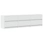 Preview: TV-Schrank mit LED-Beleuchtung Weiß 180x34x50 cm Holzwerkstoff