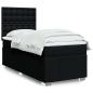 Preview: ARDEBO.de - Boxspringbett mit Matratze Schwarz 90x190 cm Stoff
