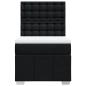 Preview: Boxspringbett mit Matratze Schwarz 90x190 cm Stoff