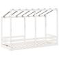 Preview: Kinderbett mit Dach Weiß 75x190 cm Massivholz Kiefer