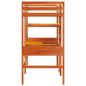 Preview: Hochbett ohne Matratze Wachsbraun 80x200 cm Massivholz Kiefer