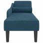 Preview: Chaiselongue mit Kissen Blau Samt