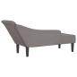 Preview: Chaiselongue mit Kissen Taupe Stoff
