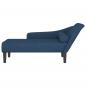 Preview: Chaiselongue mit Kissen Blau Stoff