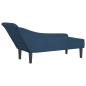 Preview: Chaiselongue mit Kissen Blau Stoff