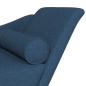 Preview: Chaiselongue mit Kissen Blau Stoff