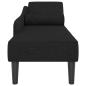 Preview: Chaiselongue mit Kissen Schwarz Stoff