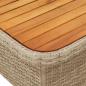 Preview: 3-tlg. Garten-Lounge-Set mit Kissen Beige Poly Rattan