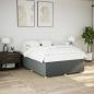 Preview: ARDEBO.de - Bettgestell ohne Matratze Dunkelgrau 140x190 cm Stoff