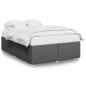 Preview: Bettgestell ohne Matratze Dunkelgrau 140x190 cm Stoff