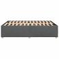 Preview: Bettgestell ohne Matratze Dunkelgrau 140x190 cm Stoff