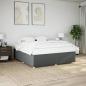 Preview: ARDEBO.de - Bettgestell ohne Matratze Dunkelgrau 200x200 cm Stoff
