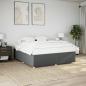 Preview: ARDEBO.de - Bettgestell ohne Matratze Dunkelgrau 180x200 cm Stoff