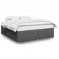 Preview: Bettgestell ohne Matratze Dunkelgrau 180x200 cm Stoff
