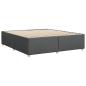 Preview: Bettgestell ohne Matratze Dunkelgrau 180x200 cm Stoff