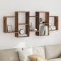 Preview: ARDEBO.de - Wandregal Altholz-Optik 159x18x65 cm Holzwerkstoff
