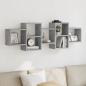 Preview: ARDEBO.de - Wandregal Betongrau 129x18x42 cm Holzwerkstoff