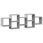 Preview: Wandregal Betongrau 129x18x42 cm Holzwerkstoff