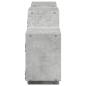 Preview: Wandregal Betongrau 129x18x42 cm Holzwerkstoff