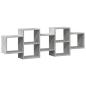 Preview: Wandregal Betongrau 129x18x42 cm Holzwerkstoff