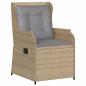 Preview: 5-tlg. Garten-Lounge-Set mit Kissen Beige Poly Rattan