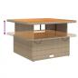 Preview: 5-tlg. Garten-Lounge-Set mit Kissen Beige Poly Rattan
