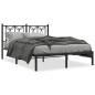 Preview: Bettgestell mit Kopfteil Metall Schwarz 140x190 cm