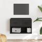 Preview: ARDEBO.de - TV-Schrank Schwarz 60x31x39,5 cm Holzwerkstoff und Metall
